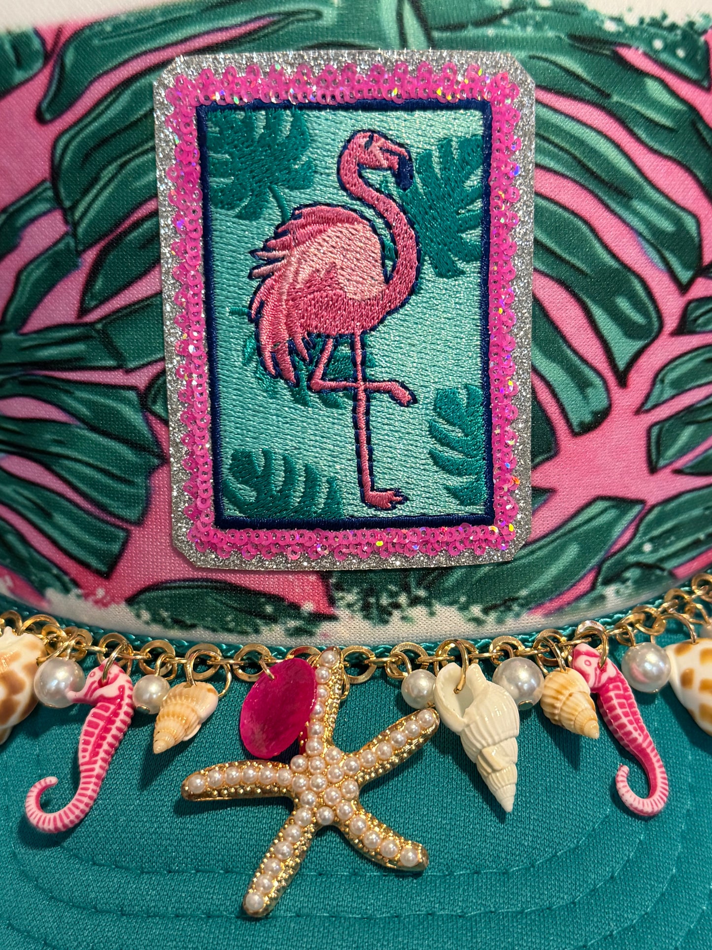 Blu coconut Flamingo Trucker