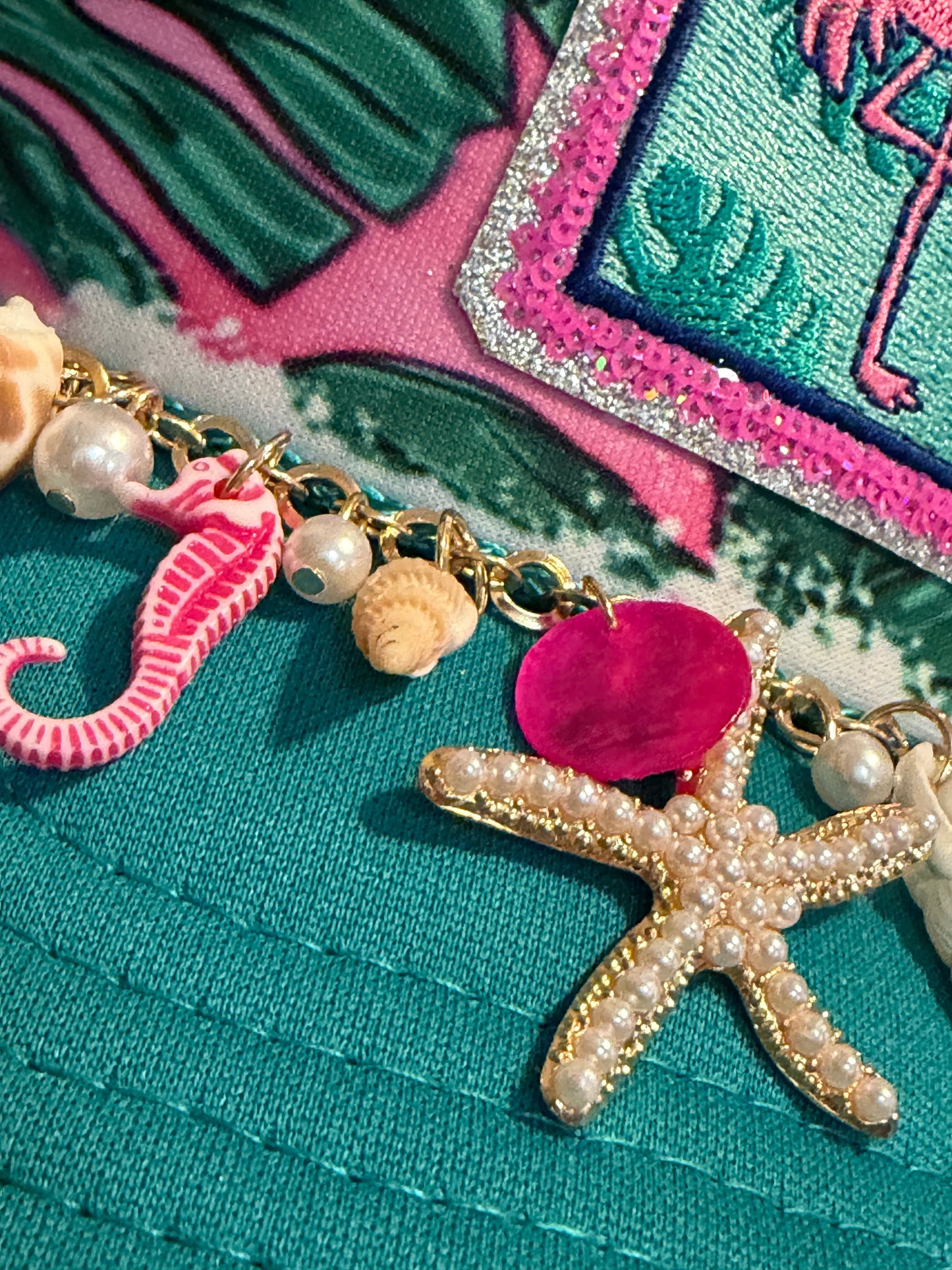 Blu coconut Flamingo Trucker