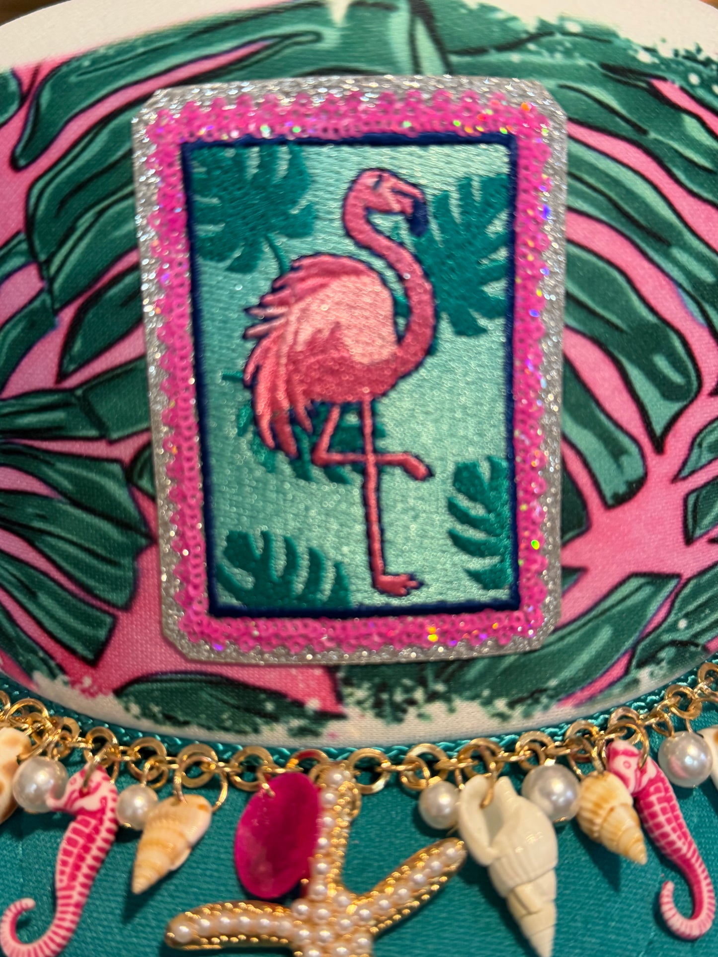 Blu coconut Flamingo Trucker