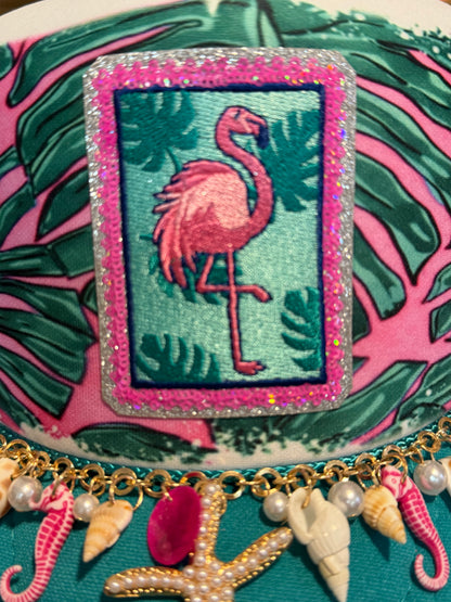 Blu coconut Flamingo Trucker