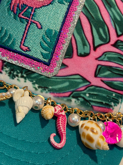 Blu coconut Flamingo Trucker