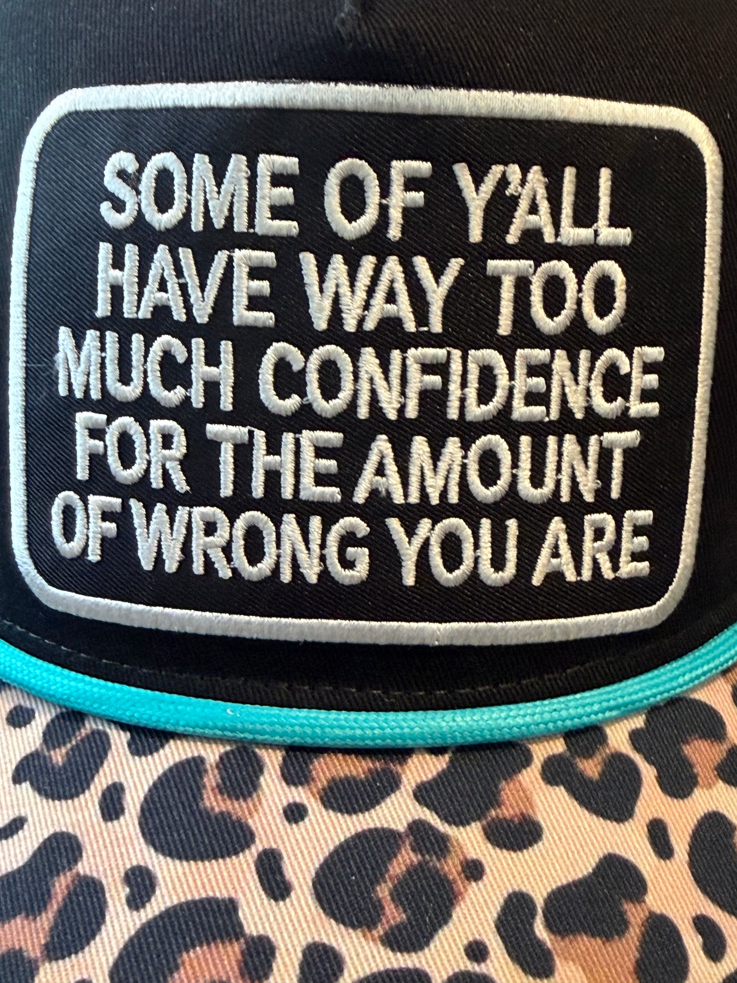 Blu coconut Too Much Confidence CANVAS Trucker