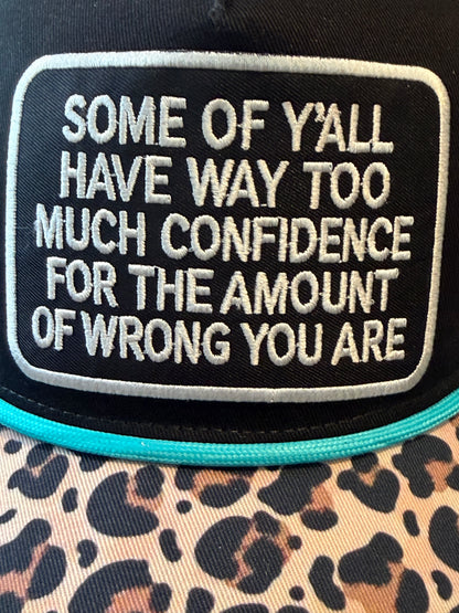 Blu coconut Too Much Confidence CANVAS Trucker