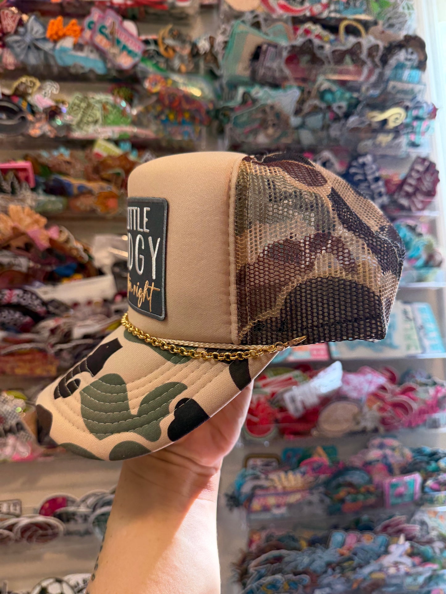 Blu coconut camo Judgy Trucker Hat