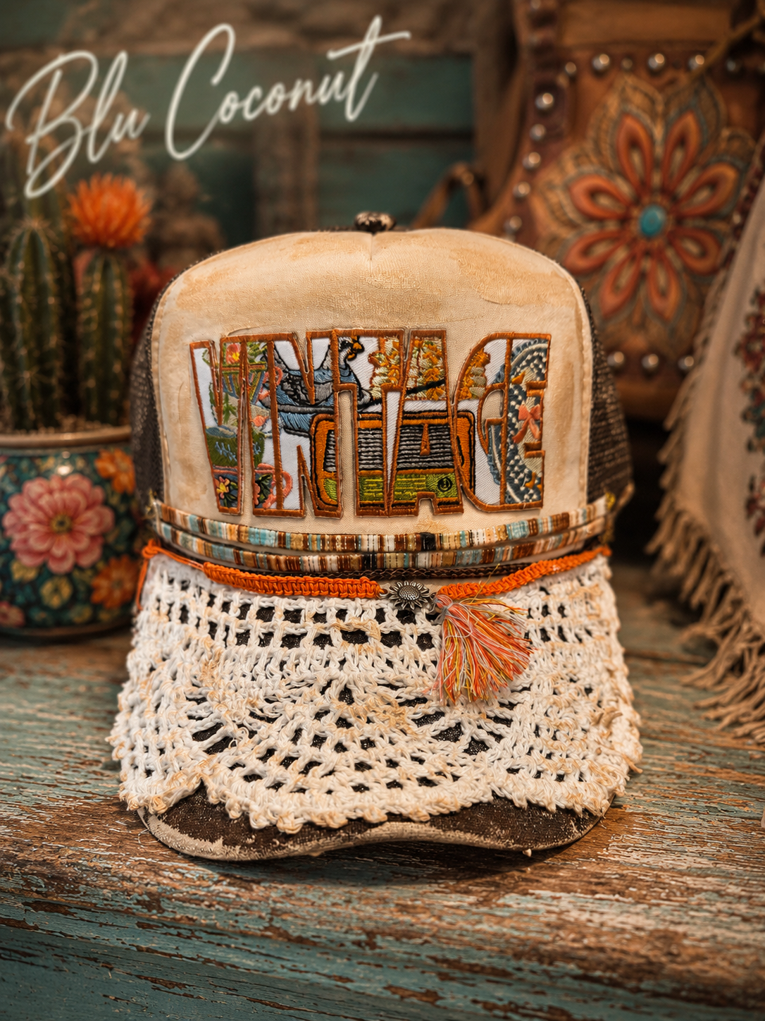 Blu coconut Vintage trucker hat