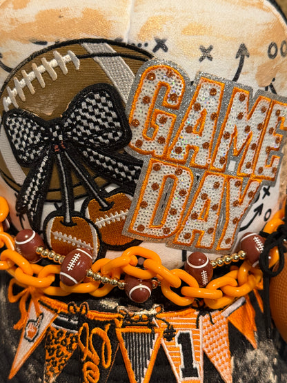 Blue Coconut Game Day Trucker Hat 🧡🏈