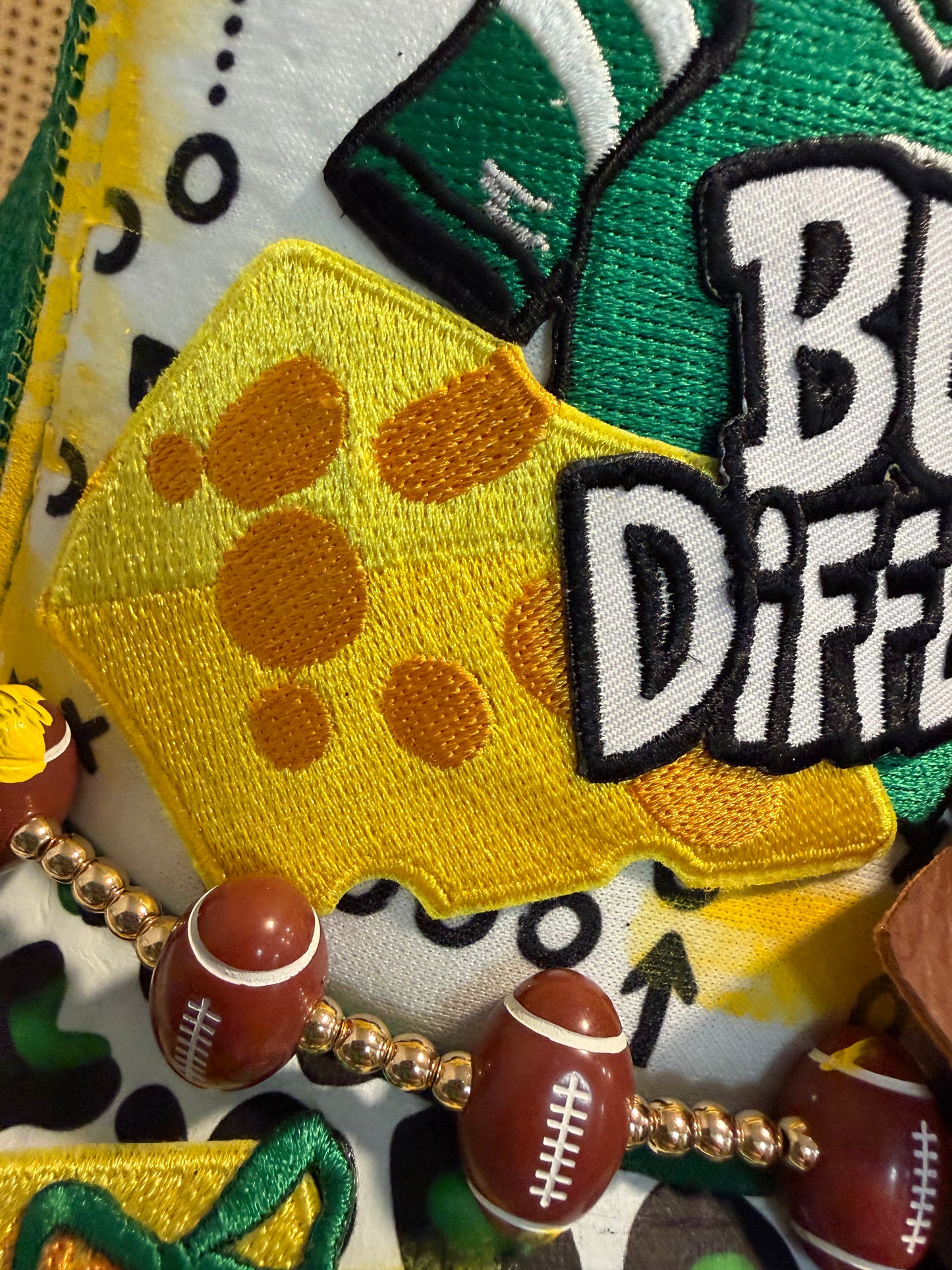 Blue Coconut Cheesehead Trucker Hat 🧀💚💛