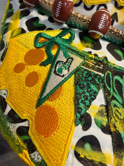 Blue Coconut Cheesehead Trucker Hat 🧀💚💛