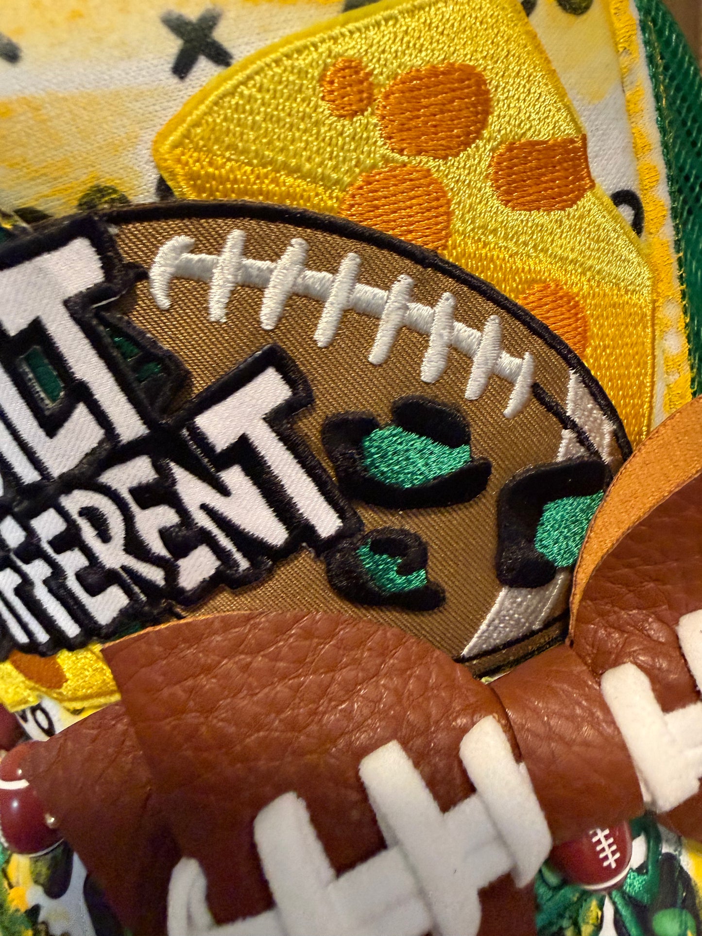 Blue Coconut Cheesehead Trucker Hat 🧀💚💛