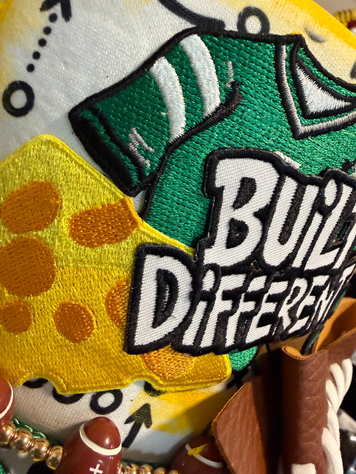 Blue Coconut Cheesehead Trucker Hat 🧀💚💛