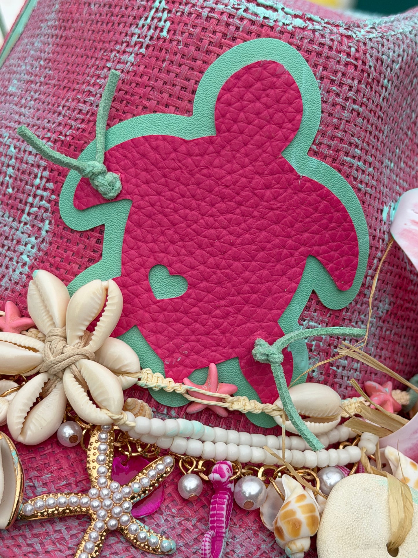Blu Coconut Pink and aqua Sea Turtle Fedora.