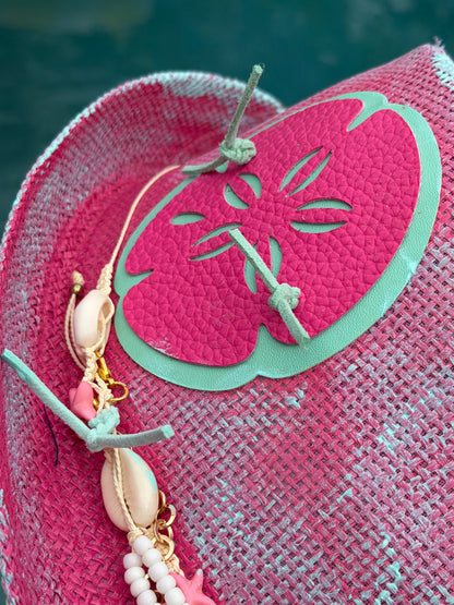 Blu Coconut Pink and aqua Sea Turtle Fedora.