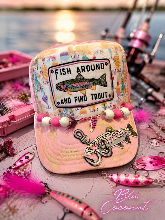 Blu coconut Fish Around Trucker Hat